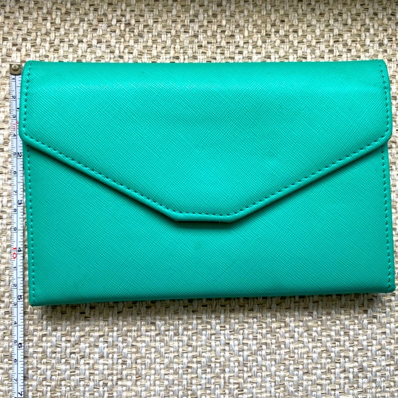 Teal Rfid Blocker Passport Holder Travel WalletComboTri-fold Travel Essential - Picture 2 of 7